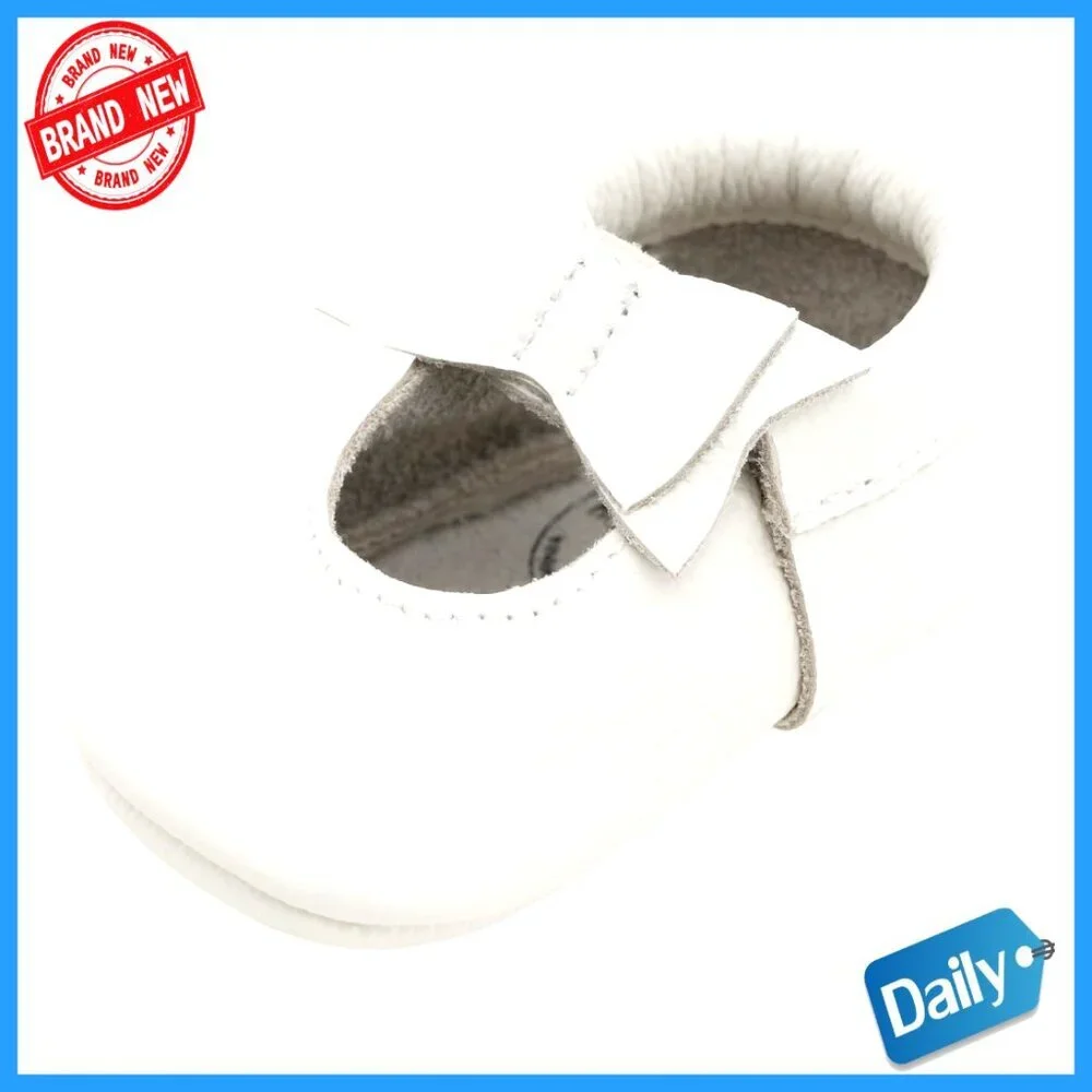 Genuine Leather Baby Mocc with Elastic Band for Secure Fit